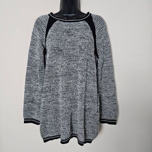Katherine Barclay Marled Crew Neck Knit Sweater